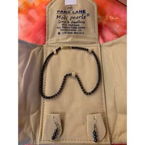 Blue Pearl Style Necklace & Earring Set - Classic Beaded Jewelry Gift Set